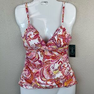 NWT Lauren Ralph Lauren Tankini Swim Top Size 12
